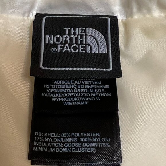 The North Face 550 Down Puffer Vest Womens Large White Goose Fill Winter Jacket - Picture 6 of 10